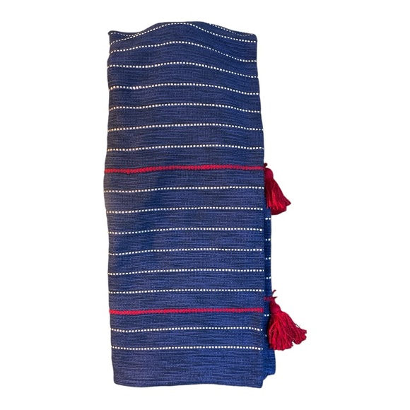 Opalhouse Blue and Red Cotton Throw Blanket 50" x 60" - Picture 1 of 5